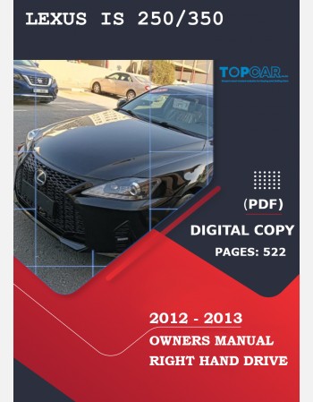 lexus is 250&350 2012-2013 owners manual